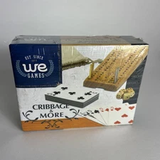 Travel Cribbage and More Travel Game Pack by We Games; New