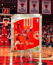 Michael Jordan The Goat Mj Upper Deck Sticker Collection Foil Pack Bulls Sealed