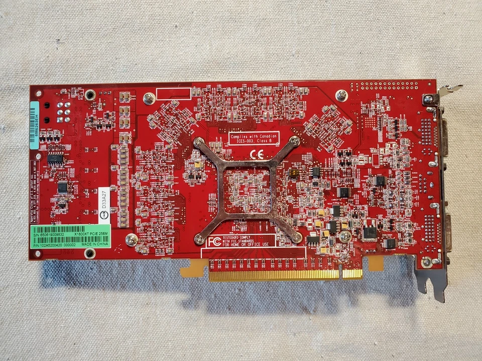 ATI Radeon X1800XT Video Graphics Card 256MB GDDR3 PCIe PCI-Express Dual DVI - Image 3 of 4