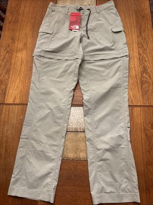 NWT The North Face Paramount Pants Womens 8 Long Granite Bluff Tan Convertible