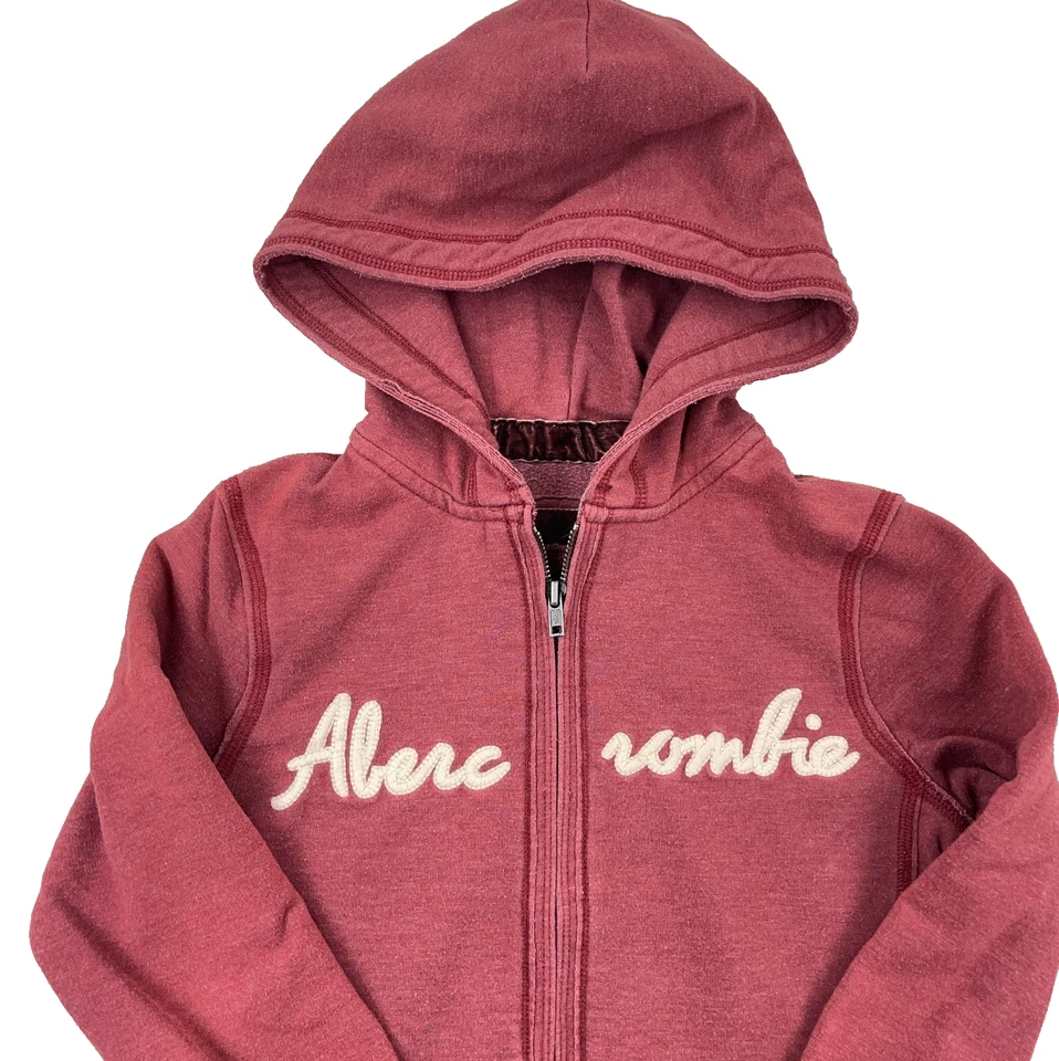 Sudadera con capucha vintage Y2K Abercrombie & Fitch niños pequeña marrón sudadera jóvenes niños Foto 2 de 4