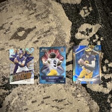 Rookie Numbered/ Short Print J.J. McCarthy Vikings Wolverines 3 Card Lot