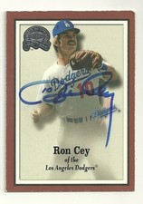 RON CEY 2000 FLEER GREATS OF THE GAME AUTOGRAPH SIGNED # 15 LOS ANGELES DODGERS