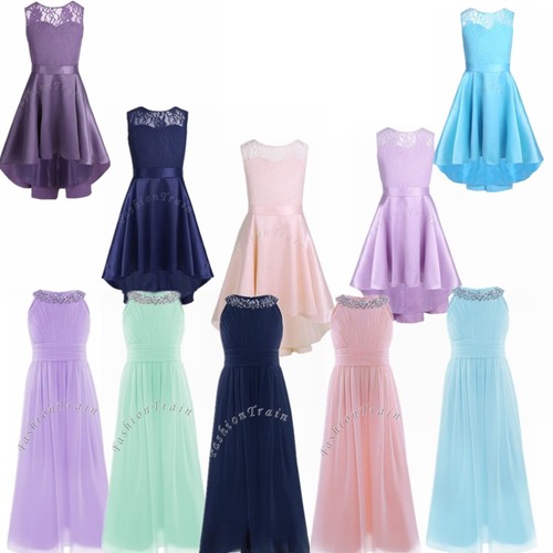 Flower Girl Princess Dress Kids Baby Graduation Party Wedding Baptism Dresses - Foto 1 di 64