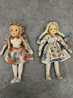 Vintage Lot Of Handmade Dolls