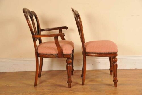 6 Victorian Dining Chairs Admiralty Mahogany - Picture 8 of 10