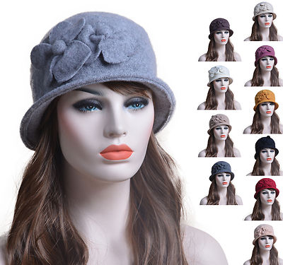CLOCHE GATSBY BUCKET HAT Great Gatsby Hat With Cotton and Lace, Grey Cloche Hat, Lace  main image 3