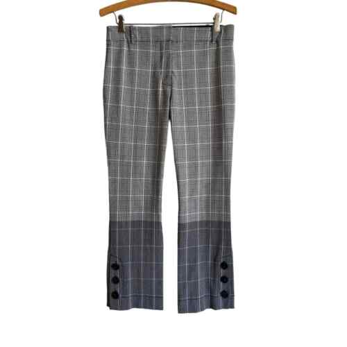Derek Lam 10 Crosby plaid print straight leg cropped trouser pant | Sz 2