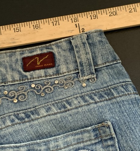 Neeso Premium Jeans W Bootcut Size 18 Embellished/ Embroidered Pockets - Picture 7 of 13