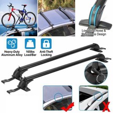Universal Car Top Roof Rack Cross Bar 43.3" Luggage Carrier Aluminum w/ Lock