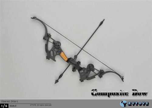 Compoundbogen mit Visier & Pfeilen Maßstab 1/6 Spielzeugzubehör Zy Toys ZY16-5A USA - Bild 5 von 10