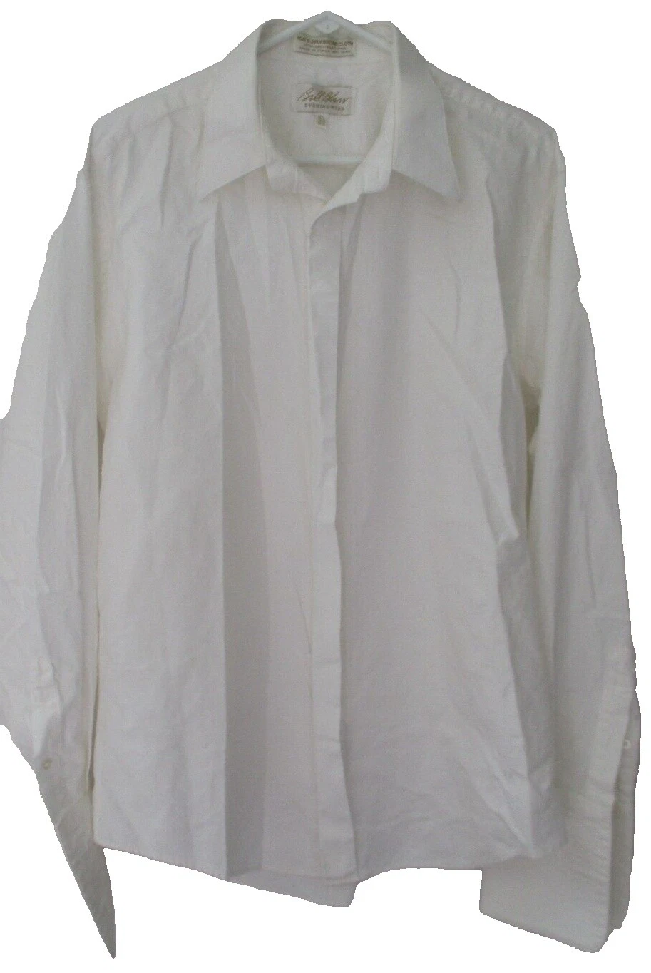 Bill Blass Blanco 100% Algodón Camisas de vestir para hombres