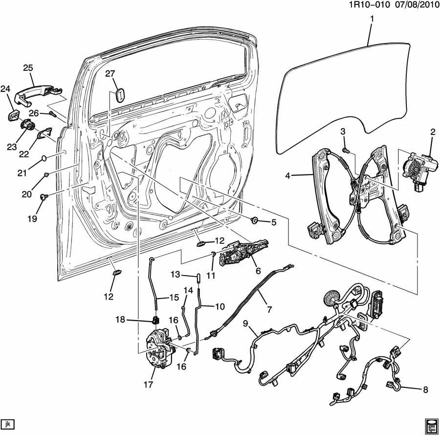 2011 Chevrolet Volt Front Left Door Wiring Harness New OEM 22741560 20978100 - Image 4 of 4