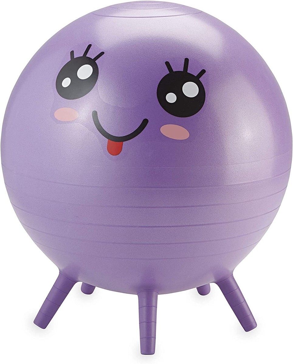Gaiam Kids Stay-N-Play Children's Balance Ball Flexible School Chair  Purple
