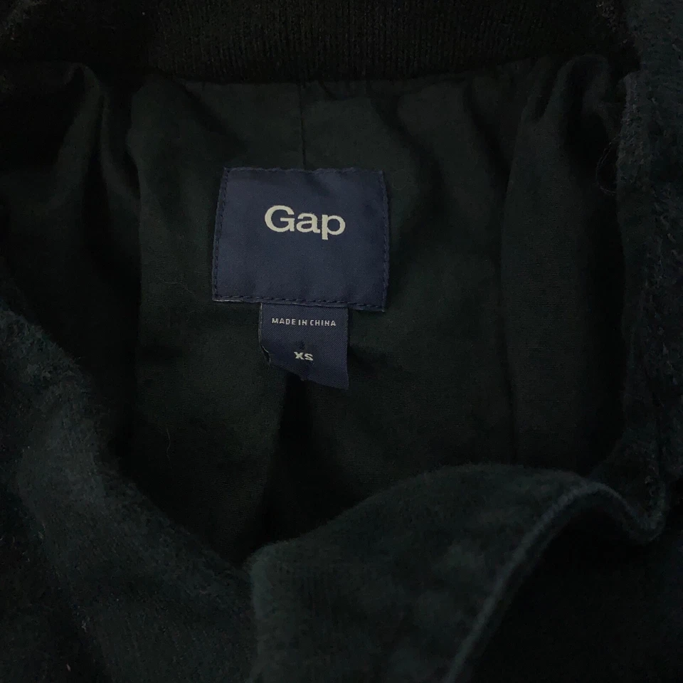 Abrigo Gap Mujer Guisante XS Negro/Gris Rayas Abotonadas Forrado Doble Pecho Foto 3 de 4