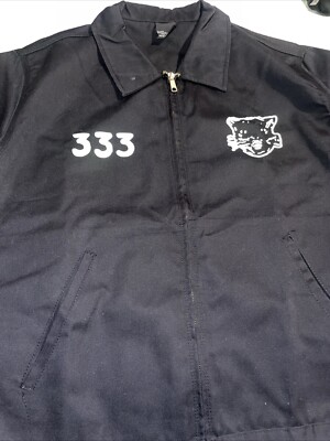 RARE Fever 333 Black Cat Eisenhower Mechanic Tour Jacket 2XL