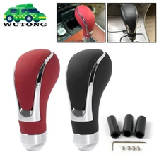 Car Gear Shifter Knob Manual Stick Shift Knob Handle PU Leather For Ford Mustang
