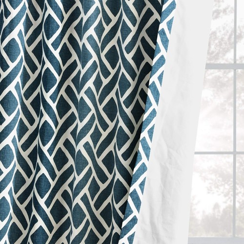 HPD Half Price Drapes Modern Geometric Printed Curtains Luxury Cotton Curtain... - 第 10/10 張圖片