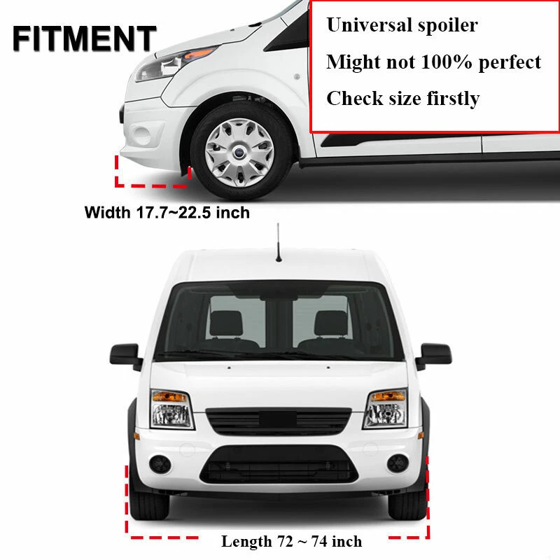 Add-on Universal Fit For Mercury Milan 2006-09 Front Bumper Lip Spoiler Splitter - Imagem 2 de 4