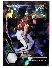 2021 Panini Prizm Draft Cameron Cauley 23/25 burgundy cracked ice rookie card