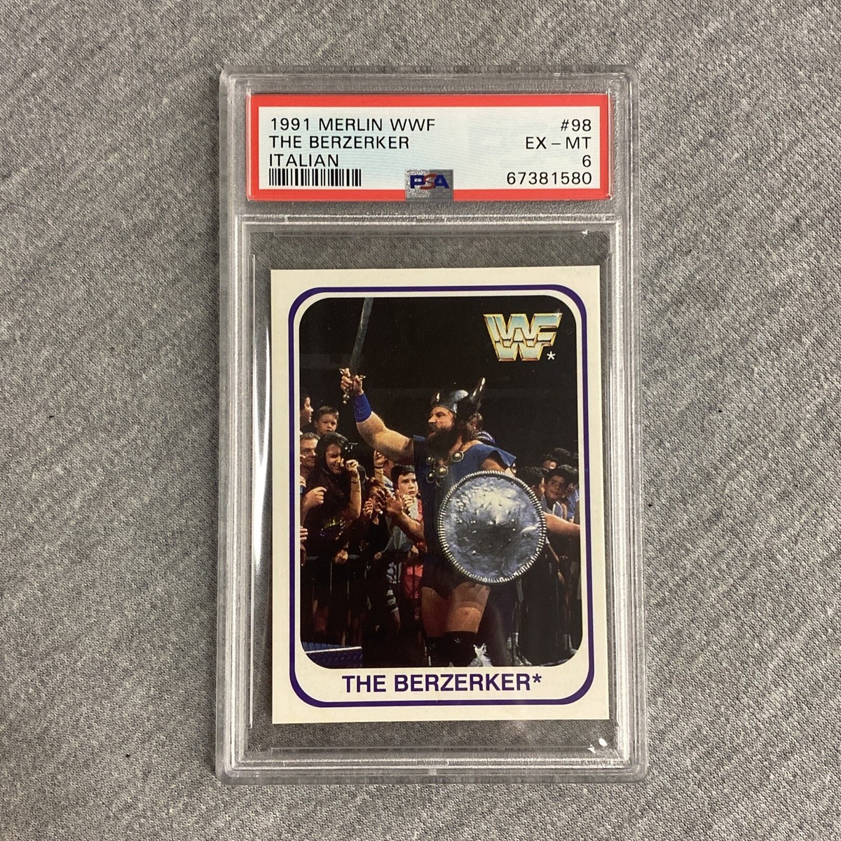 CARTE THE BERZERKER # 98 MERLIN TRADING CARD WWF