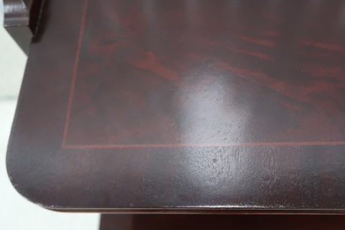 Baker Furniture English Regency Banded Mahogany Two Tier Side Table - Picture 10 of 12