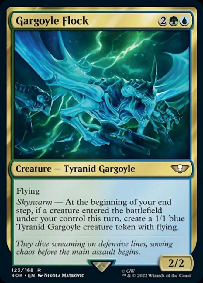 mtg gargoyle commander deck MTG-1x-Near Mint, English-Gargoyle Flock-Commander: Warhammer 40,000