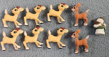 LOT OF 9 ENESCO RUDOLPH REINDEER ISLAND OF MISFITS 1" - 1.5" TALL MINI FIGURES