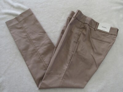 ANN TAYLOR beige modern slim leg pants size 6 NWT $89.99