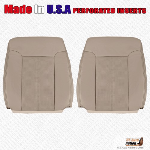 2011 TO 2016 Ford F250 F340 F450 F550 Driver Passenger Leather Seat Cover Tan - Picture 17 of 20