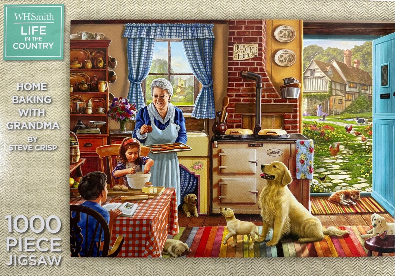 WHSmith 1000 Piece Jigsaw Puzzle 'HOME BAKING WITH GRANDMA' by Steve