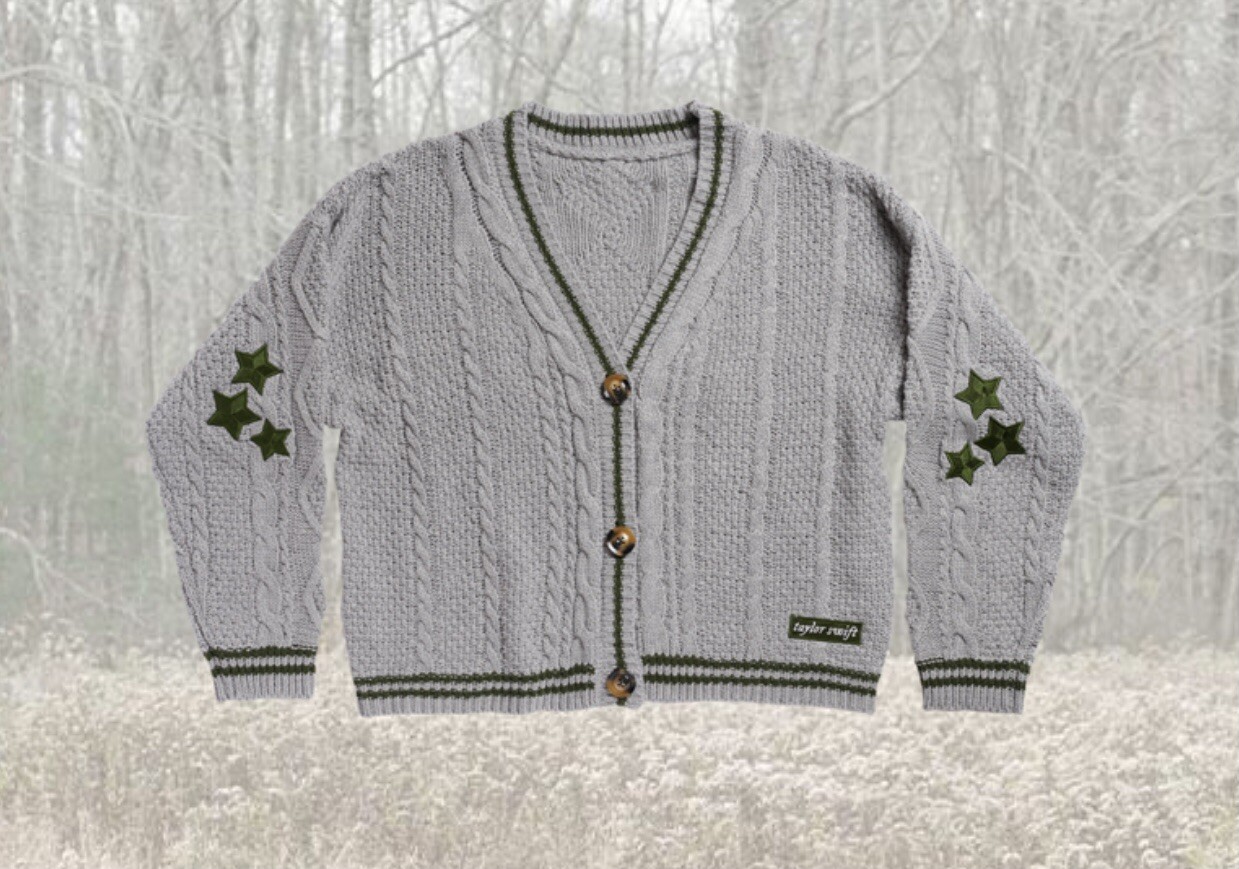 Taylor Swift Gray Holiday Cardigan XS/S 