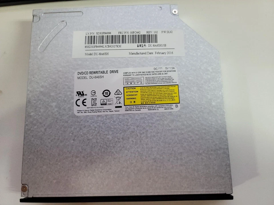 Unidad óptica interna DVDRW ultra delgada Lenovo M700 M800 M900 SFF 00FC442 Foto 2 de 4