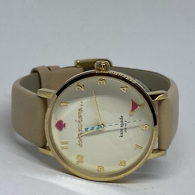 Kate Spade New York 0484 Women\'s Beige Leather Analog Quartz Genuine Watch MP655 s-l400.jpg main image 3
