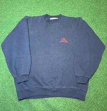 Vintage 90s Bugle Boy Co Mens Large Navy Crewneck Sweatshirt