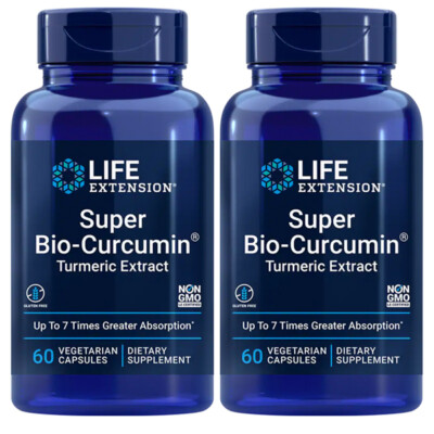 Super Bio-Curcumin Turmeric Extract, 400mg, 2X60 Caps Life Extension BCM-95