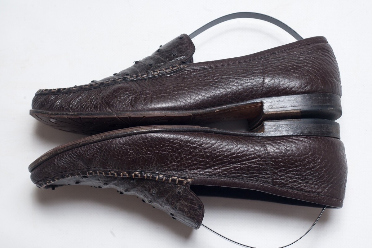 Bally Ostrich brown Loafers . Sz 10.5 D Bally Ostrich Leather Loafers Size 43 EU main image 4