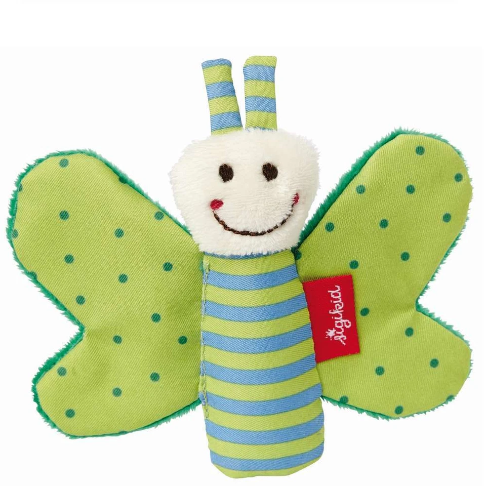 Sigikid Knister Schmetterling Greifling 41179 grün 9cm Baby Spielzeug