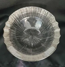 Vintage Starburst Pattern Heavy Glass Ashtray