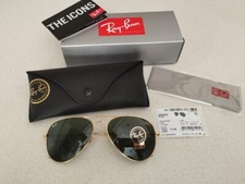Gafas AVIATOR RAY-BAN.  Talla mediana 58mm.  Oro / verde