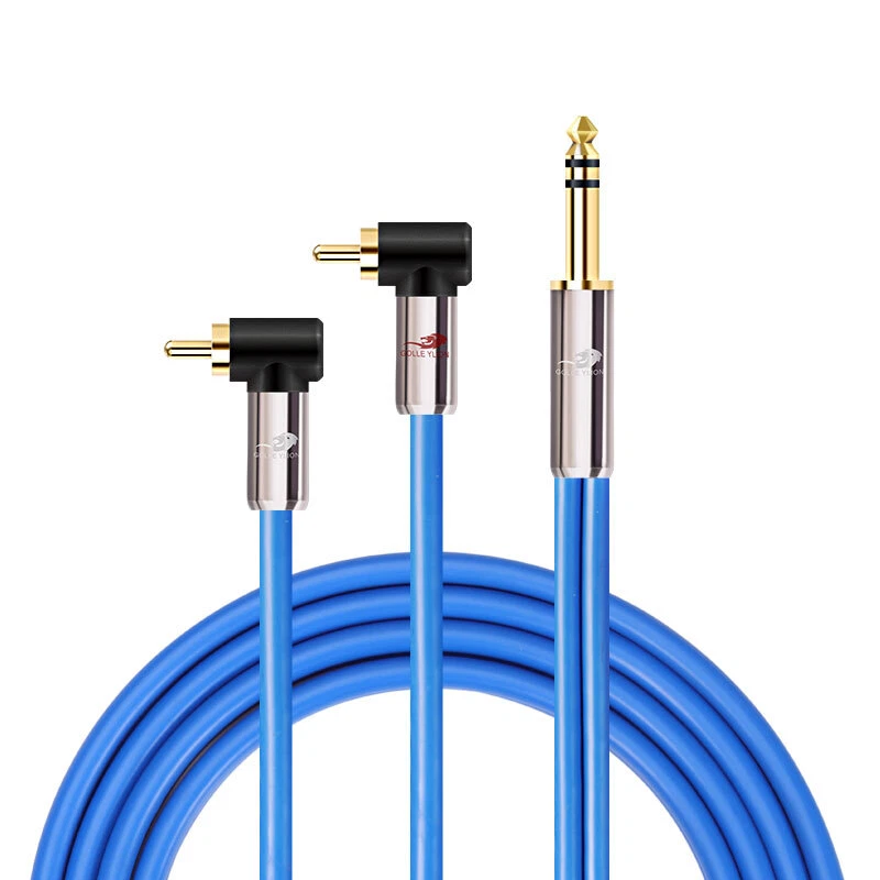 6.35mm 1/4 inch Stereo Jack Plugs to Twin RCA Phono Plugs Audio Cable 0.75m-30m - Image 3 of 4