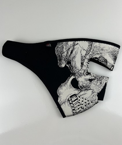 Zan Headgear Oversized Neoprene Face Mask Full Face Skull Face Black Riding Warm