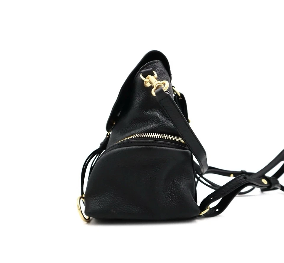 See By Chloe Black Leather Olga Convertible Handbag Mini Backpack Purse - Image 3 of 4