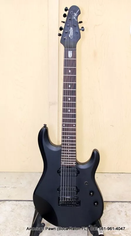 Sterling by Music Man John Petrucci JP70 7-String Electric Guitar Stealth  Black