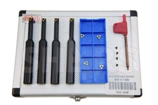 Shars 4pcs 1/2" Shank Mini Indexable Boring Bar Set + TCMT Inserts + Cert  #]
