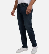 IZOD Men's Straight Fit Comfort Stretch Denim Jeans, Dark Blue, Size 32x29