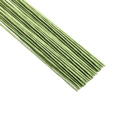 50/Package Floral Stems Wire for Paper Flower 16 Gauge Green Floral Paper Wra...