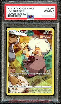 Pokemon Silver Tempest Rockruff TG07 PSA 10
