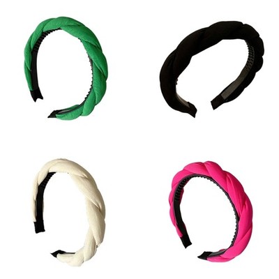 Braid Headband Spa Headband Sponge Padded Headband Yoga Sweatband Washing Face