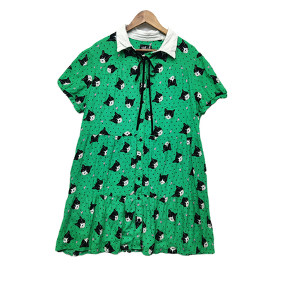 slim fit dress slacks Love Cats Mini Dress  Hell Bunny